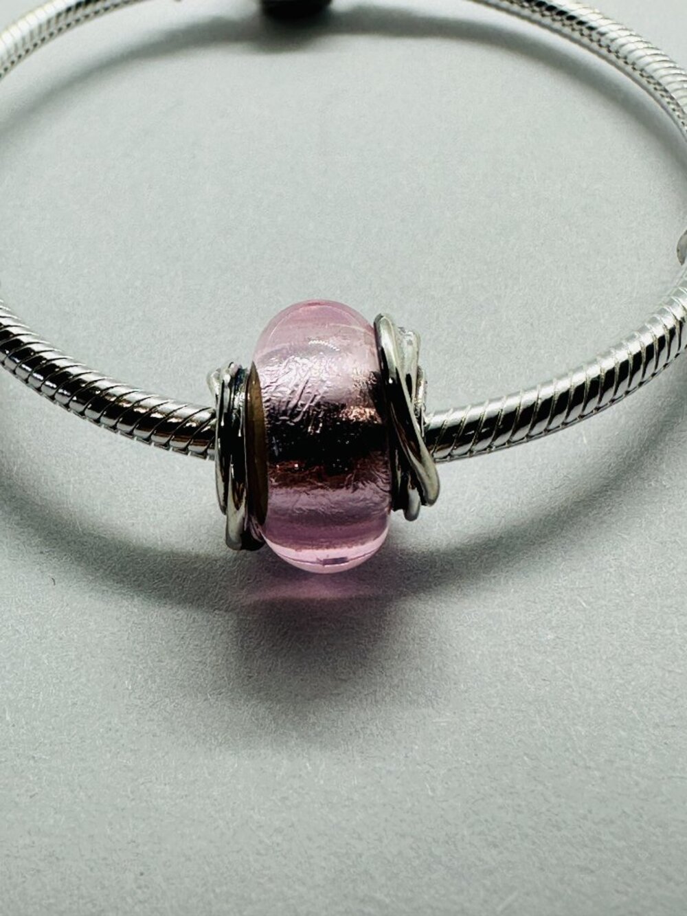 Authentic Pandora Encircled Pink Murano Glass Charm 793241C00 - Picture 3 of 9